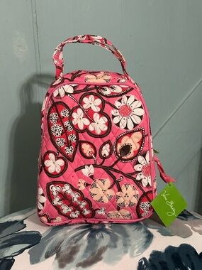 Vera Bradley Pink Floral Quilted Cosmetic Lunch Tote